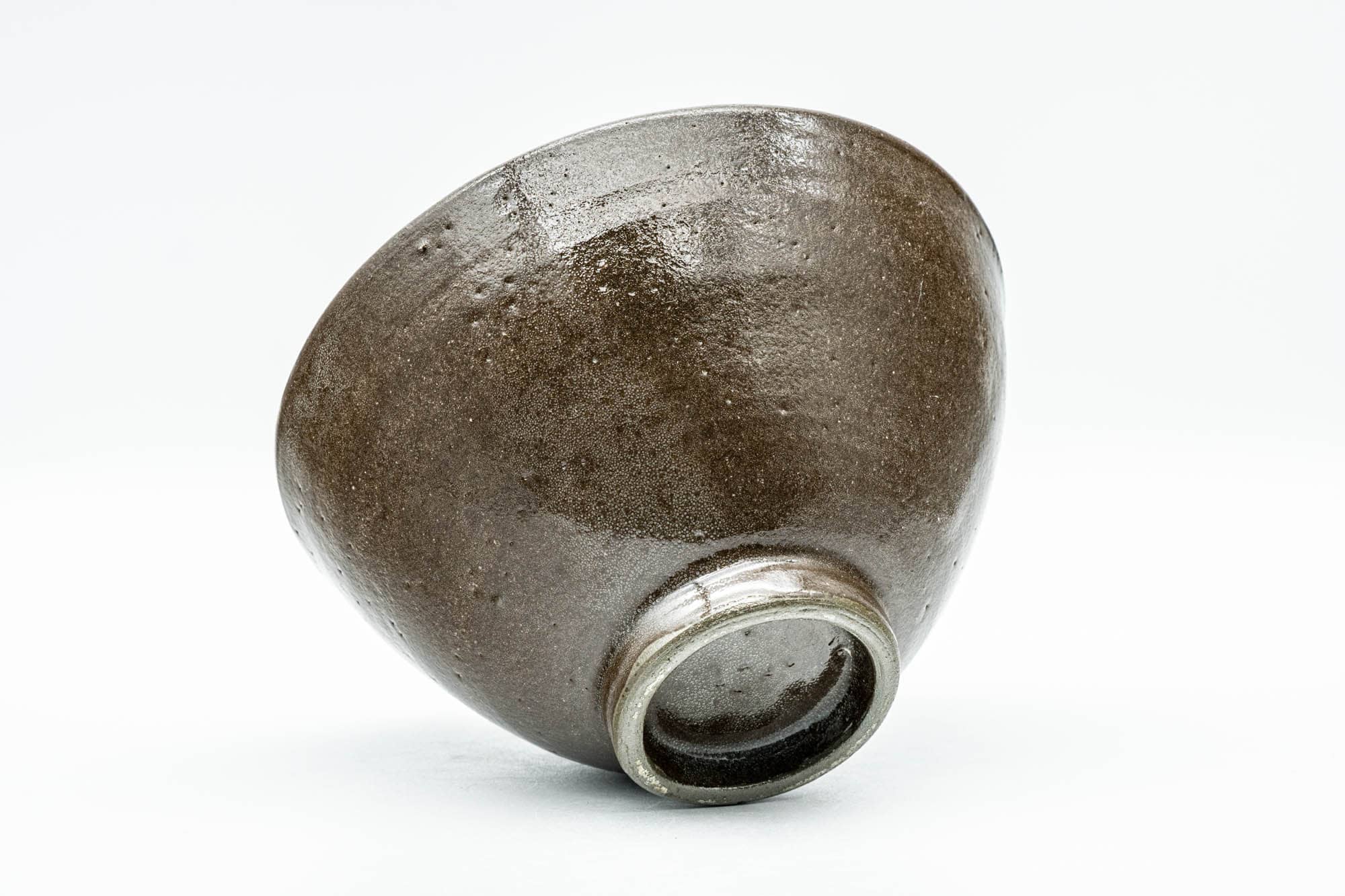 Japanese Matcha Bowl - Dark Brown Glazed Ido-gata Chawan - 200ml