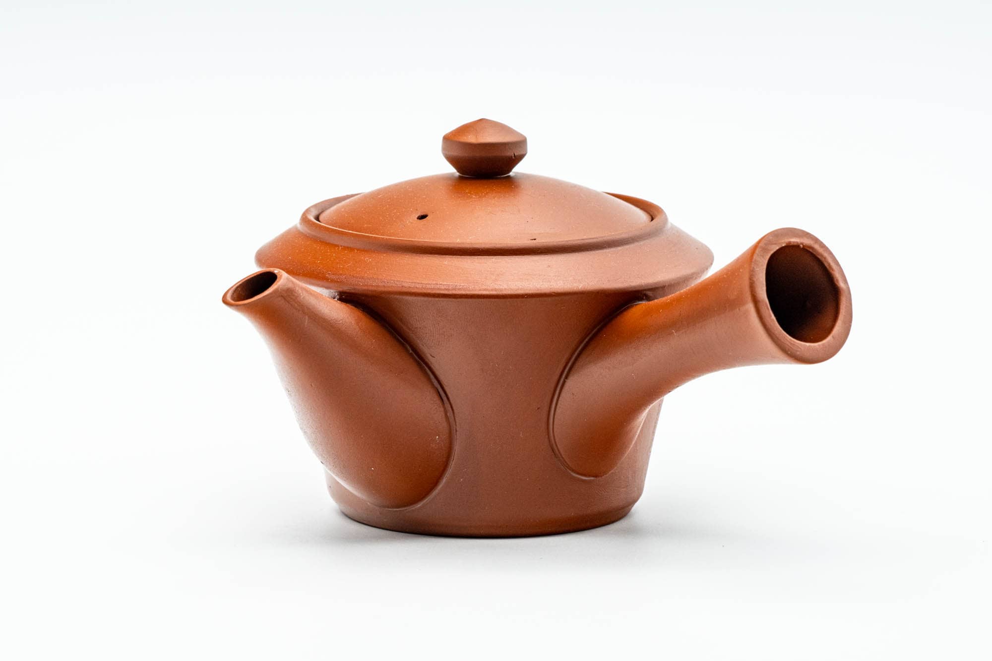 Japanese Tea Set - Floral Engraved Tokoname-yaki Kyusu Teapot with 5 Yunomi Teacups