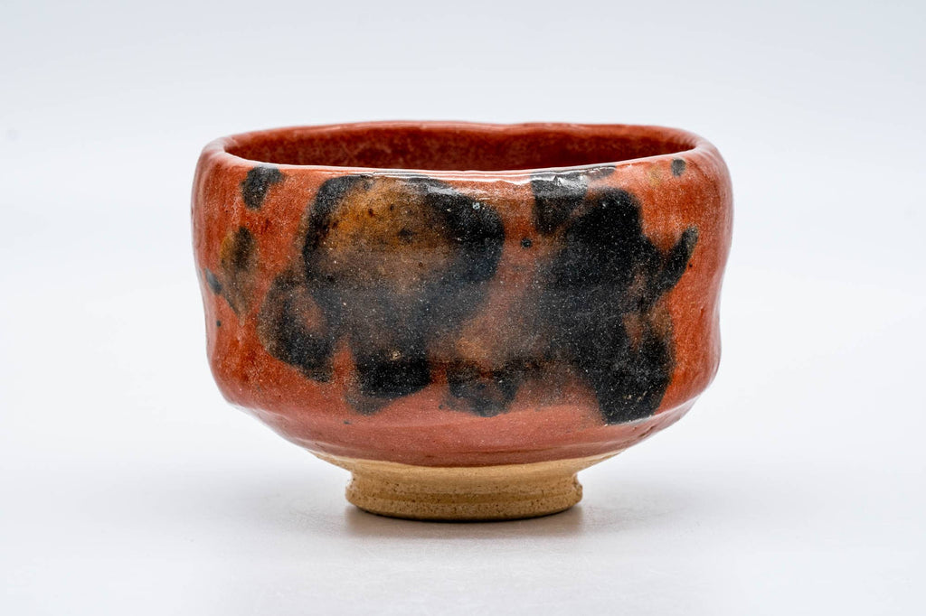 Japanese Matcha Bowl - 松楽窯 Shoraku Kiln - Black Red Aka-raku Chawan - 300ml