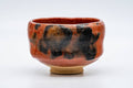 Japanese Matcha Bowl - 松楽窯 Shoraku Kiln - Black Red Aka-raku Chawan - 300ml