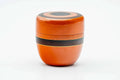 Japanese Natsume - Gold Striped Red Lacquer Matcha Tea Caddy - 110ml