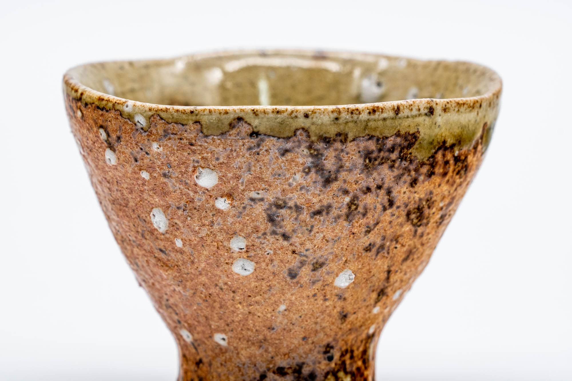 Japanese Teacup - Ash Green Glazed Shigaraki-yaki Guinomi - 40ml