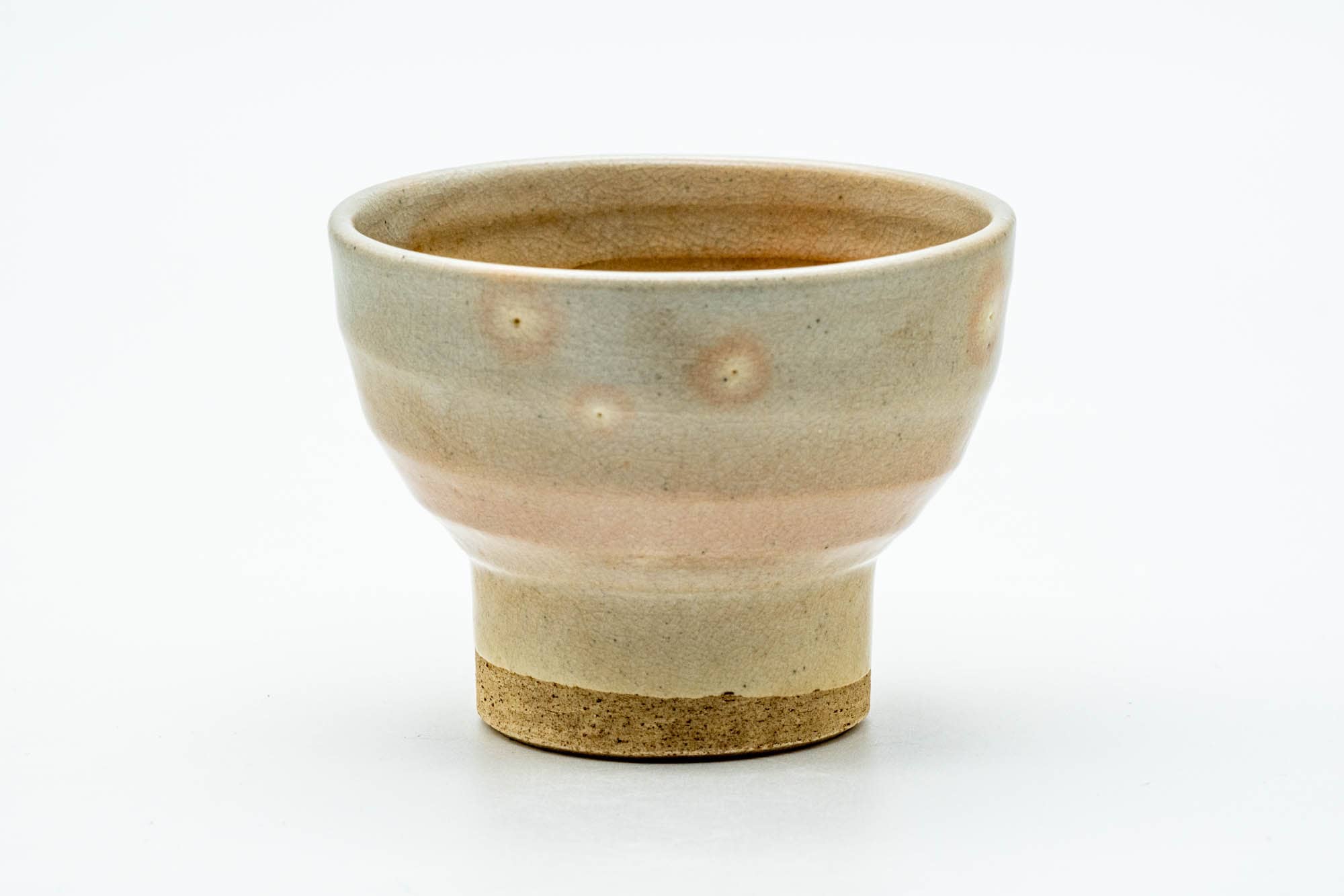 Japanese Teacup - Beige Gohonte Weathered Hagi-yaki Yunomi - 150ml