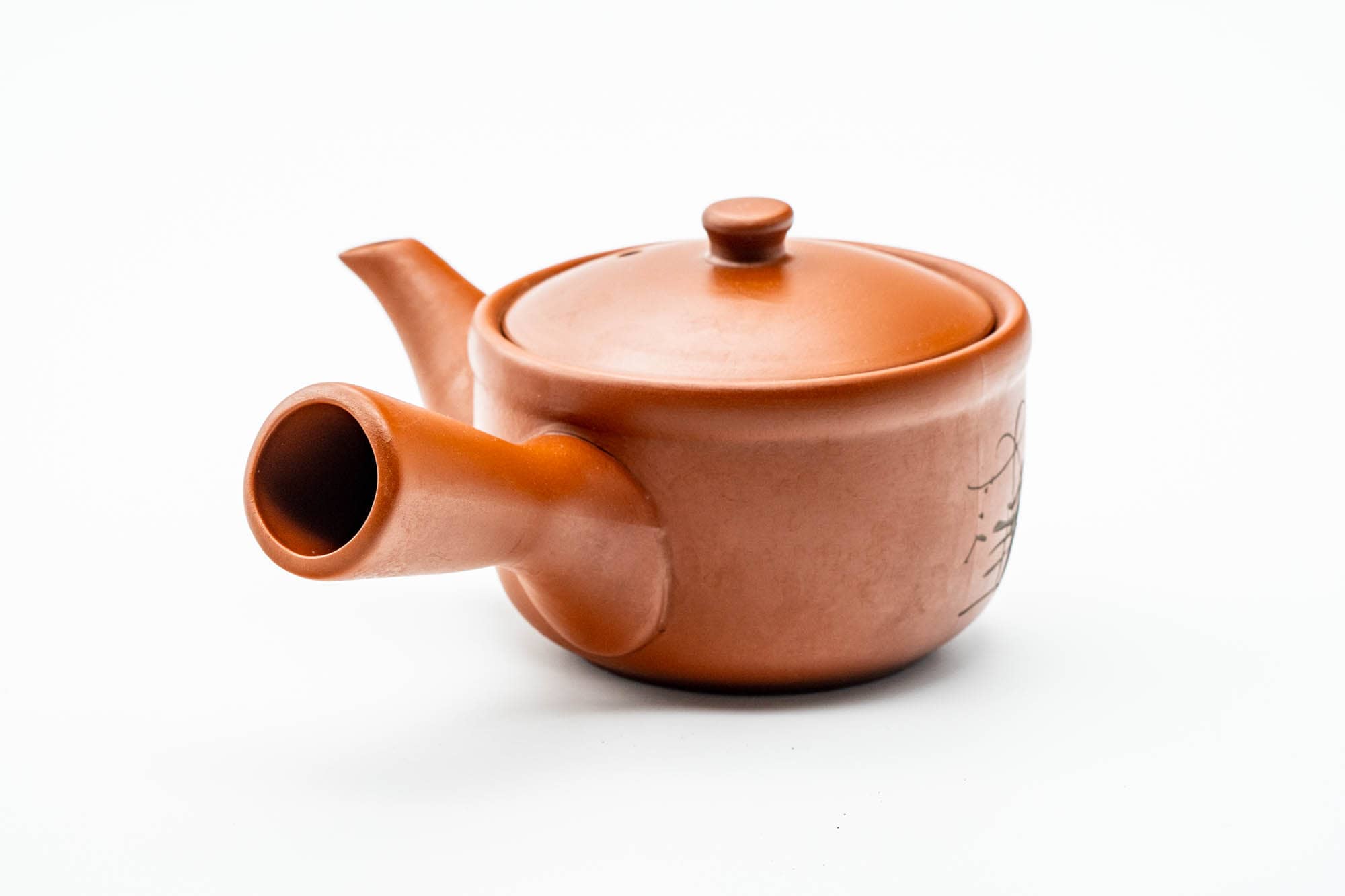 Japanese Kyusu - Mountainous Red Shudei Tokoname-yaki Mesh Teapot - 270ml