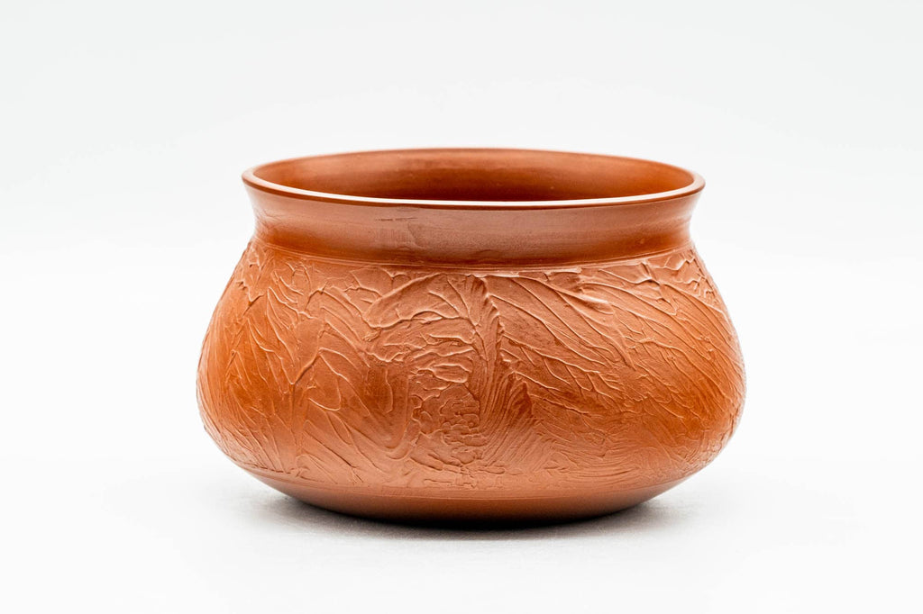 Japanese Kensui - Textured Tokoname-yaki Red Shudei Water Bowl - 500ml