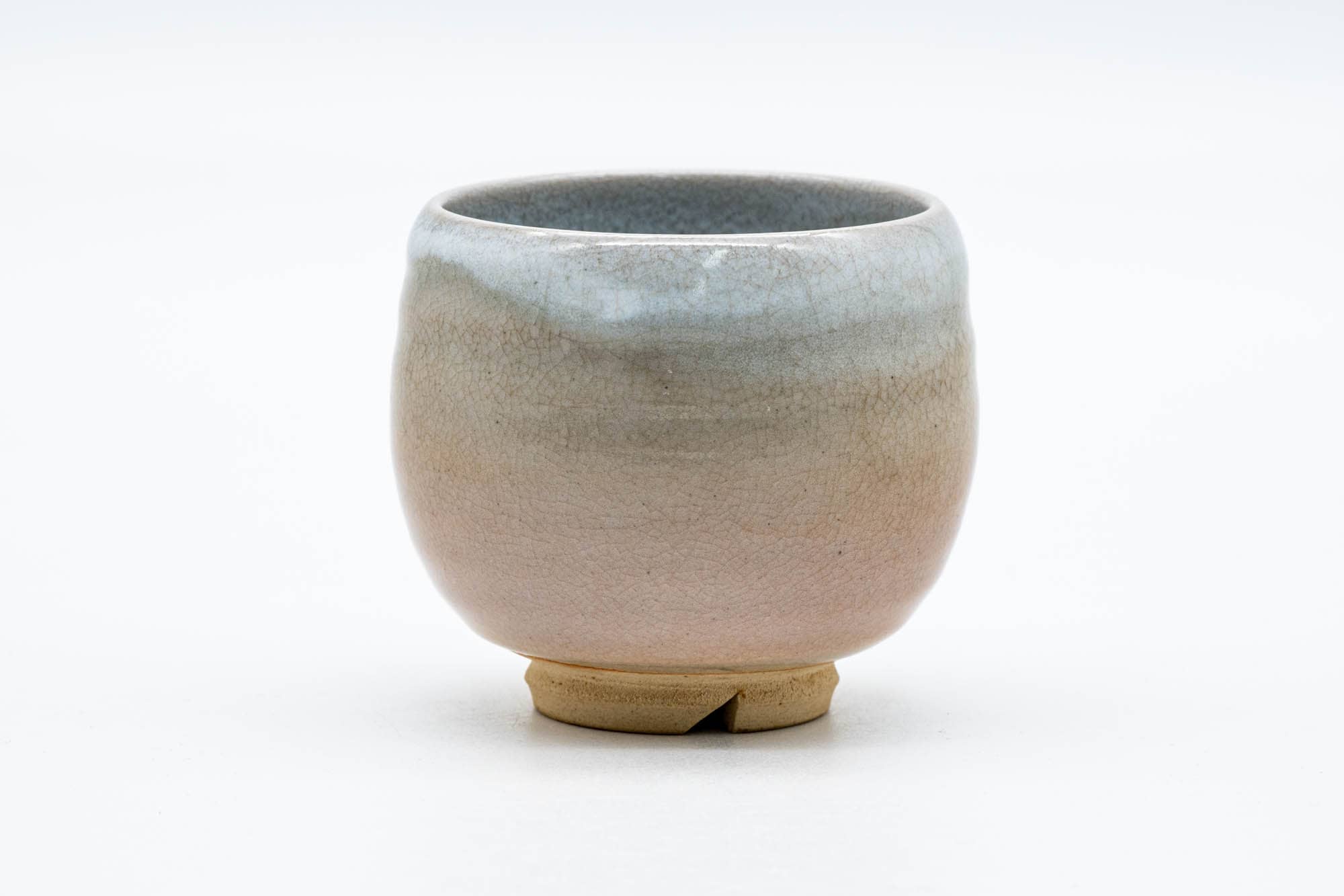 Japanese Teacup - Beige White Weathered Hagi-yaki Yunomi - 175ml