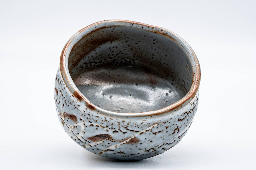 Japanese Matcha Bowl - 加藤秀山 Katou Hideyama - Blue Shino Mino-yaki Chawan - 300ml