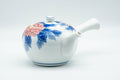 Japanese Kyusu - Blue Pink Floral Arita-yaki Porcelain Teapot - 300ml