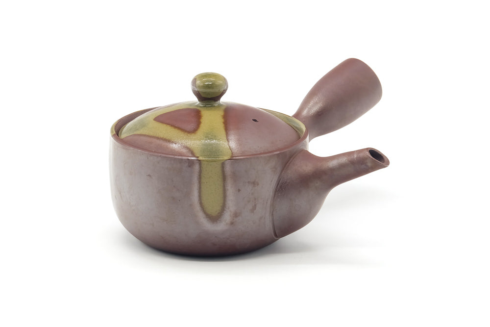 Japanese Kyusu - Ash Glazed Banko Mesh Teapot - 220ml