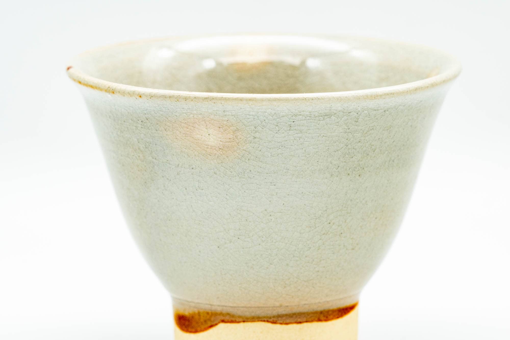 Japanese Teacups - Pair of Beige Glazed Hagi-yaki Yunomi - 90ml