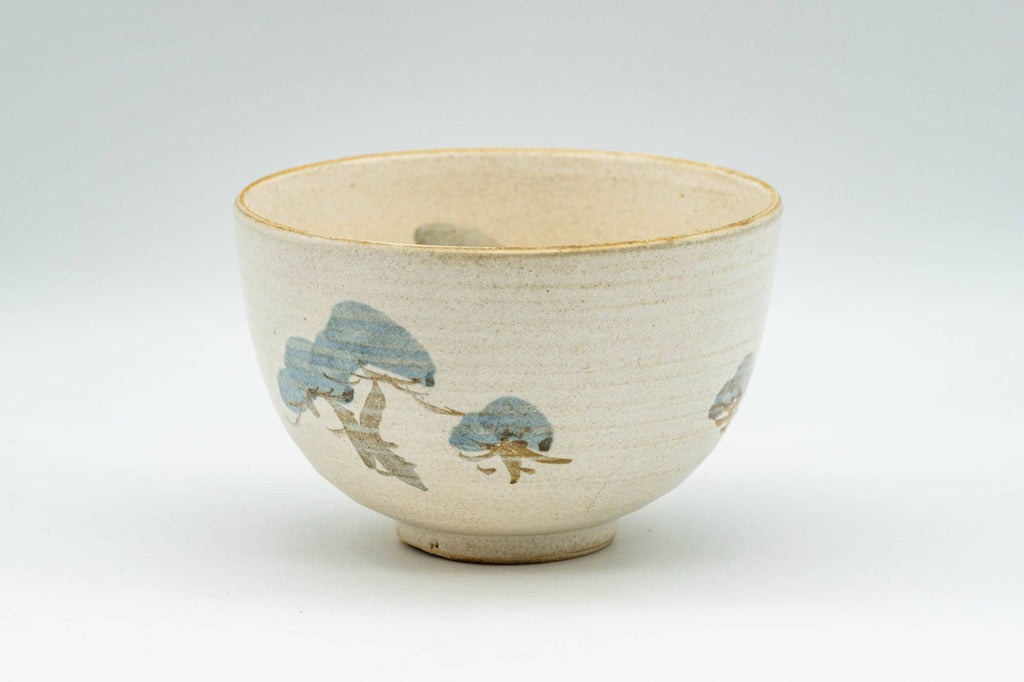 Japanese Teacups - Set of 3 Uniquely Decorated Floral Kiyomizu-yaki Yunomi - 170ml