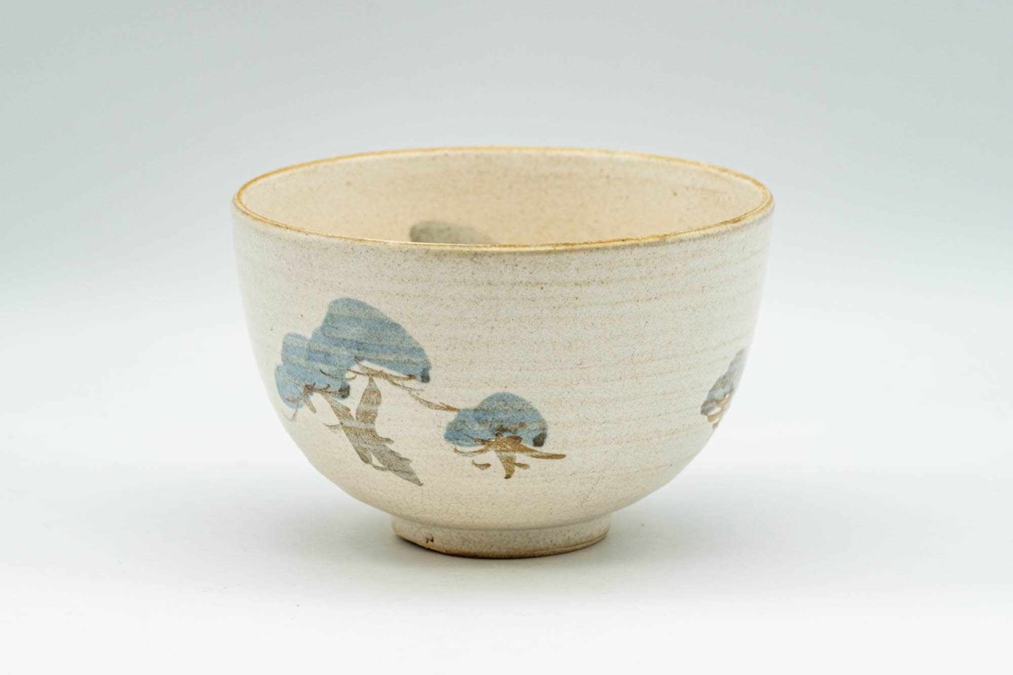 Japanese Teacups - Set of 3 Uniquely Decorated Floral Kiyomizu-yaki Yunomi - 170ml