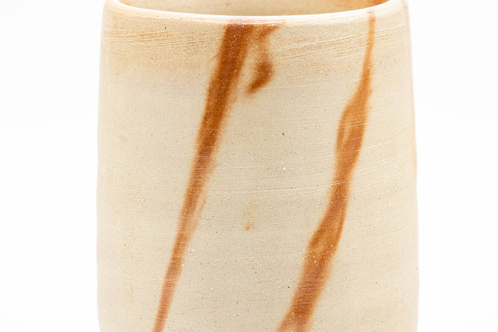 Japanese Teacup - Beige Hidasuki Bizen-yaki Yunomi - 220ml