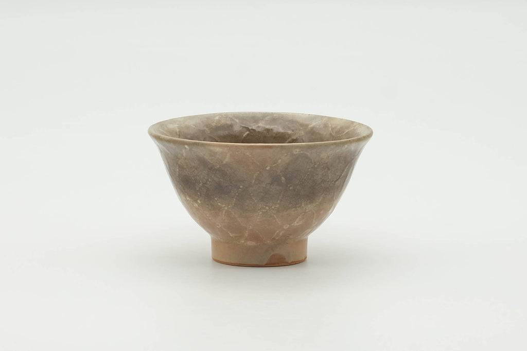 Japanese Teacup - Beige Crazed Glazed Hagi-yaki Yunomi - 80ml