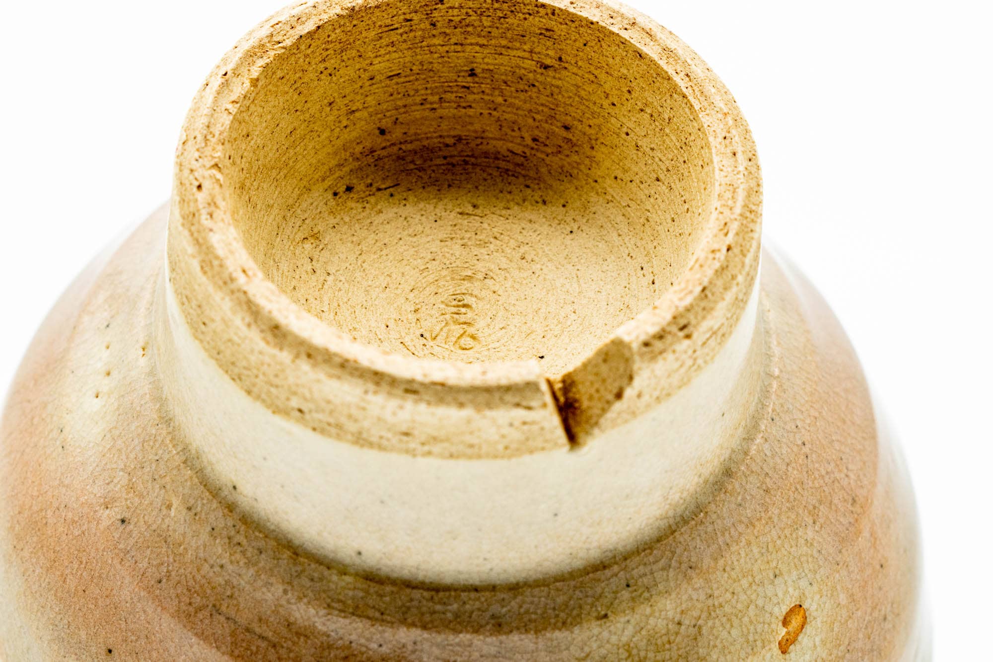 Japanese Teacup - Beige Gohonte Weathered Hagi-yaki Yunomi - 150ml