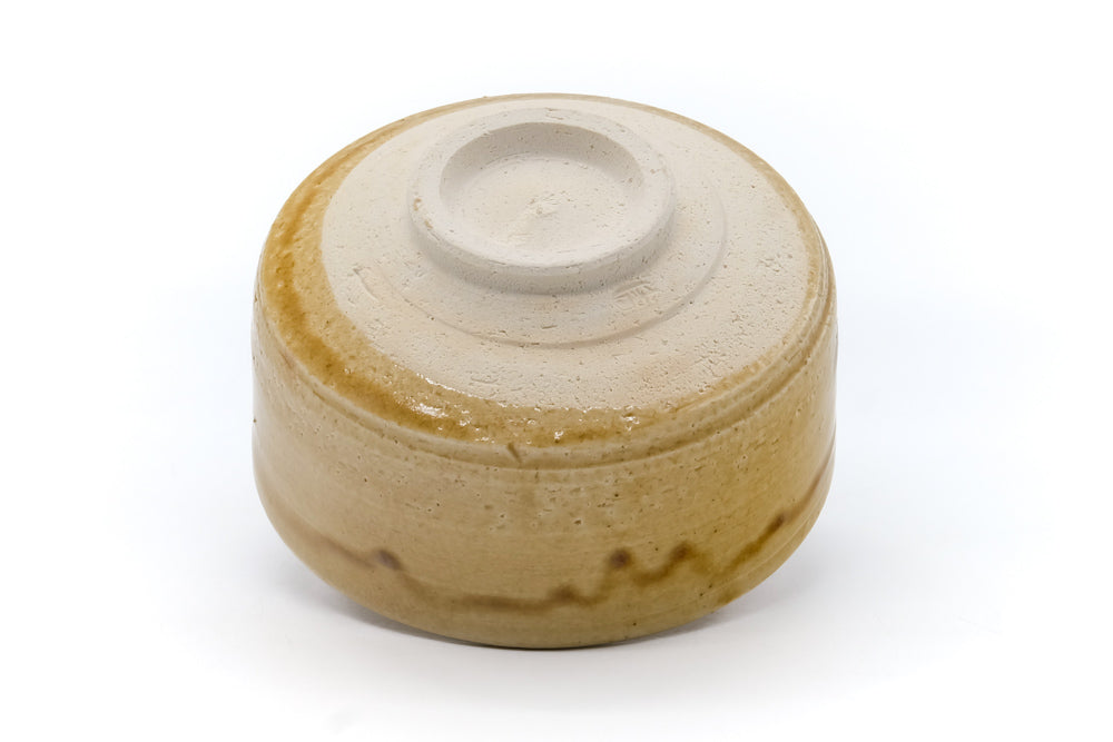 Japanese Matcha Bowl - Yellow Green Drip-Glazed Seto Chawan - 475ml