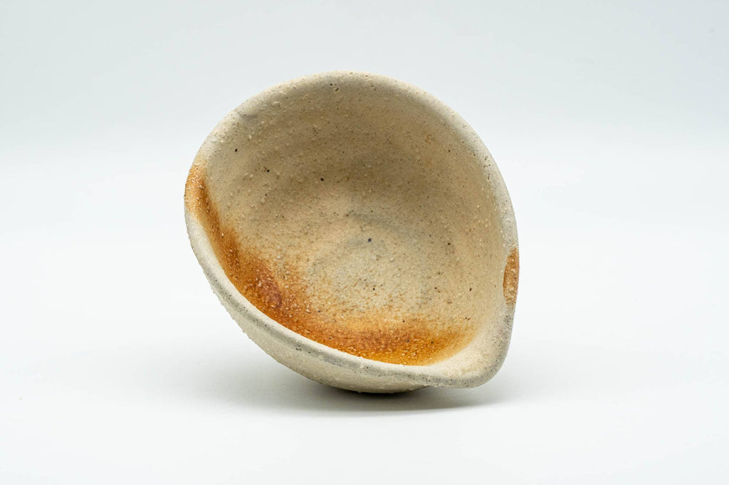 Japanese Katakuchi - Beige Orange Unglazed Water Cooler - 80ml
