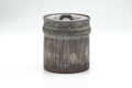 Japanese Mizusashi - Geometric Chrysanthemum Mishima Kiyomizu-yaki Water Container - 1000ml