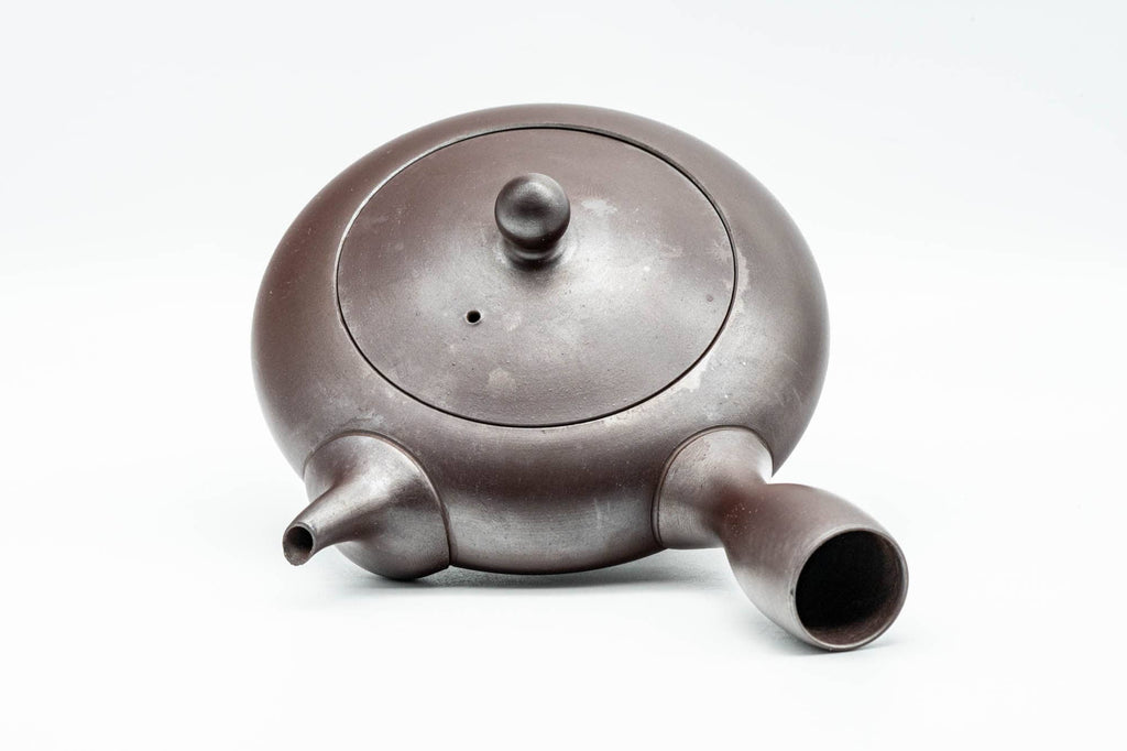 Japanese Kyusu - Purple Hira-gata Banko-yaki Debeso Teapot - 160ml