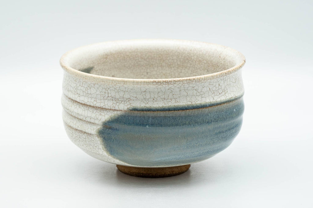Japanese Matcha Bowl - Crazed Teal Hakeme Glazed Chawan - 400ml