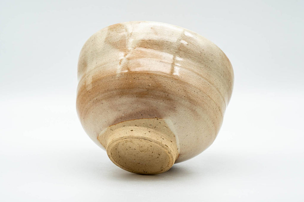 Japanese Matcha Bowl - Beige White Drip-Glazed Hagi-yaki Chawan - 350ml