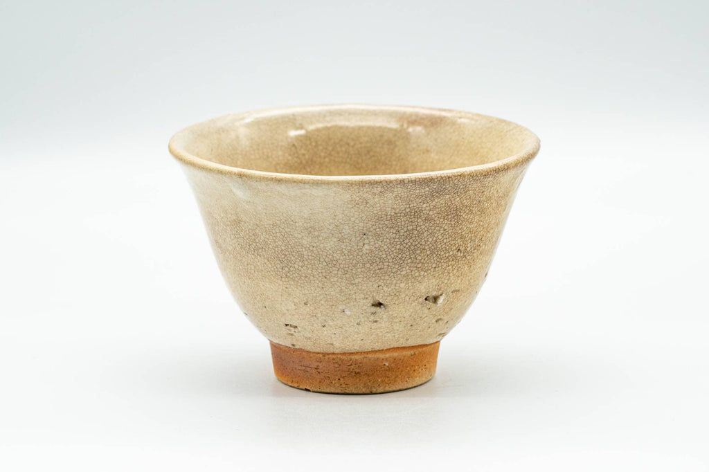 Japanese Teacup - Beige Caramel Hagi-yaki Yunomi - 120ml