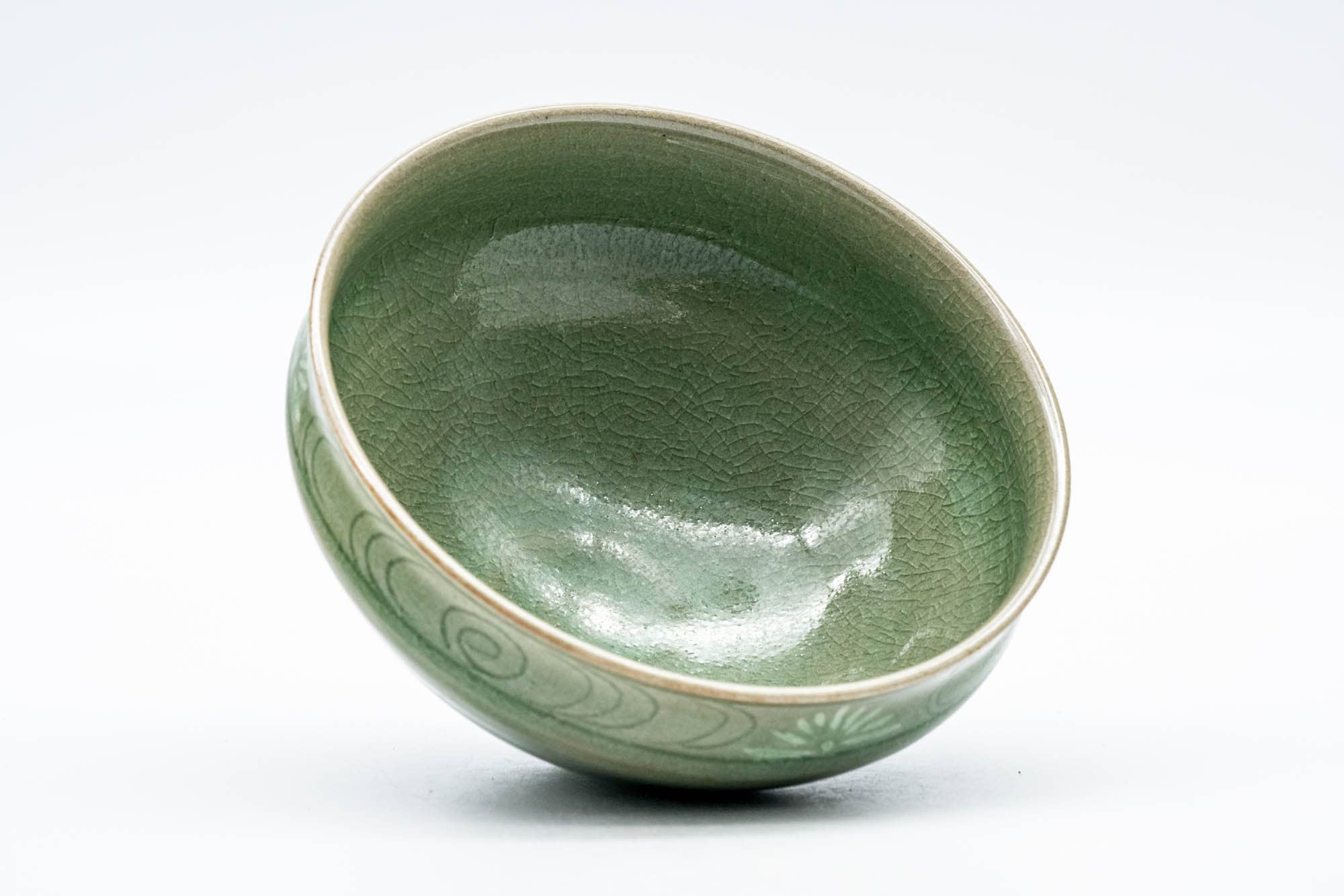 Japanese Matcha Bowl - Green Celadon Tenmoku Chawan - 200ml