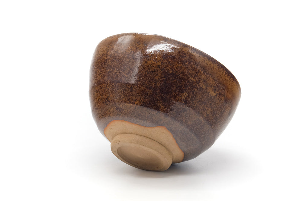 Japanese Matcha Bowl - Brown Speckled Chawan - 400ml