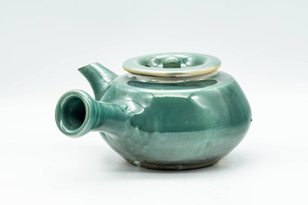 Japanese Kyusu - Jade Green Glazed Onta-yaki Do-ake Teapot - 275ml