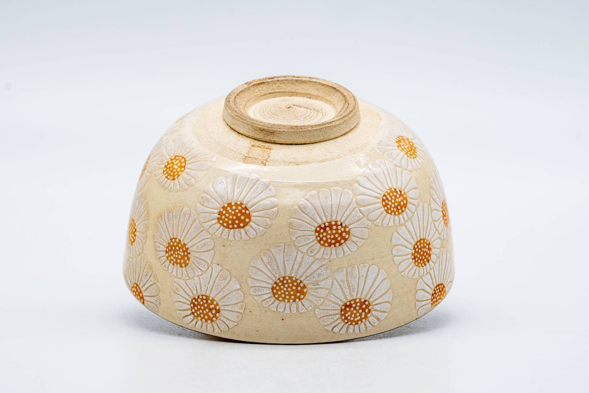 Japanese Matcha Bowl - Floral Gold Kyo-yaki Chawan - 150ml