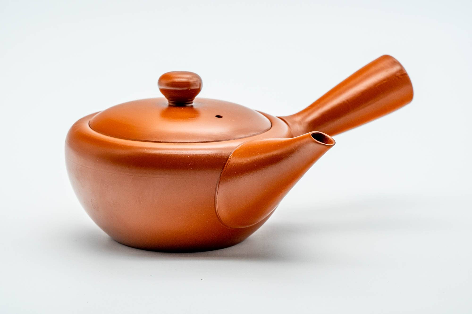 Japanese Kyusu - Smooth Red Shudei Tokoname-yaki Ceramic Teapot - 270ml