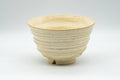 Japanese Matcha Bowl - Beige Glazed Spiraling Textured Sugi-nari Chawan  - 350ml