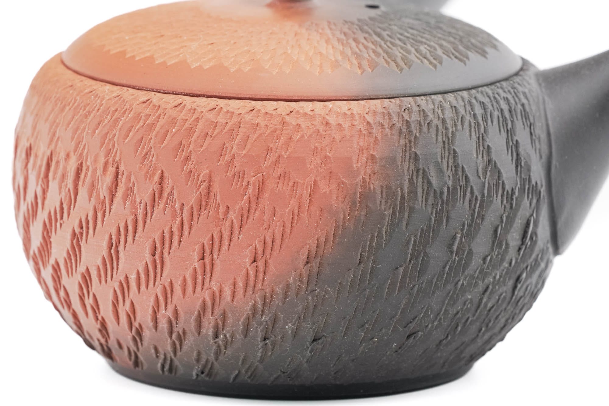Black Red Tochiri Yōhen Tokoname Teapot - 280ml