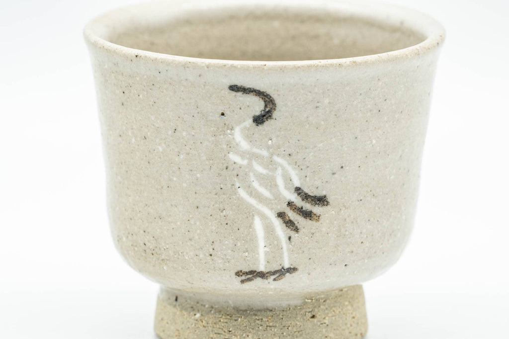 Japanese Teacup - Beige Glazed Egret Guinomi - 60ml
