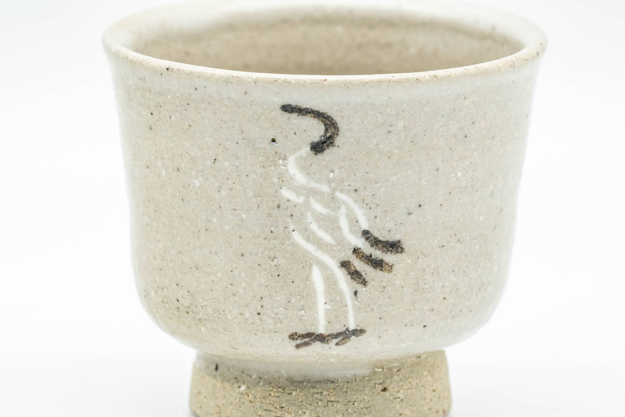 Japanese Teacup - Beige Glazed Egret Guinomi - 60ml