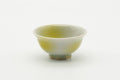 Japanese Teacup - Small Yellow White Porcelain Guinomi - 40ml