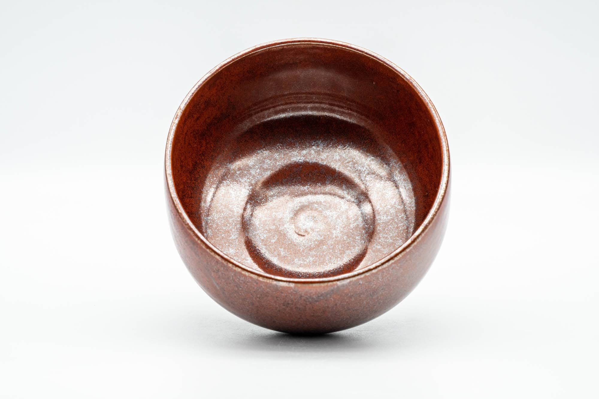 Japanese Matcha Bowl - Metallic Red Glazed Hantsutsu-gata Chawan - 350ml