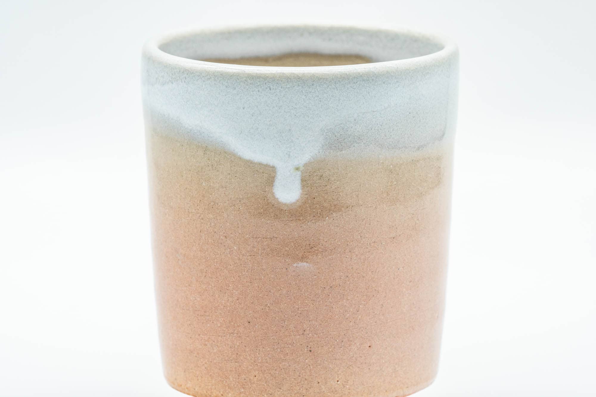 Japanese Teacup - Beige Pink White Drip-Glazed Hagi-yaki Yunomi - 140ml