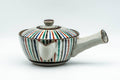 Japanese Kyusu - Multi-Coloured Stripes Do-ake Triangular-Spouted Teapot - 275ml