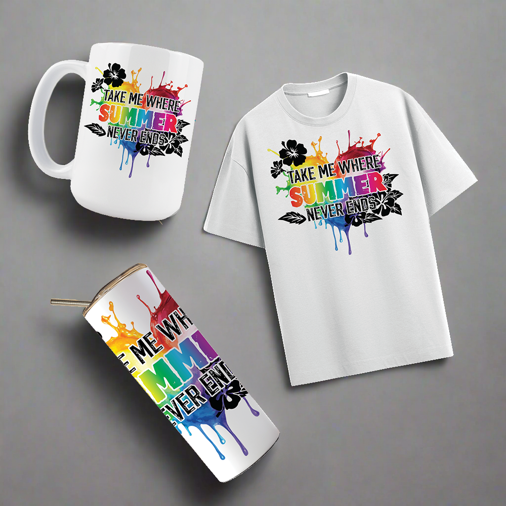 Multi Product Use - Digital Sublimation Designs - Vibrant Beach