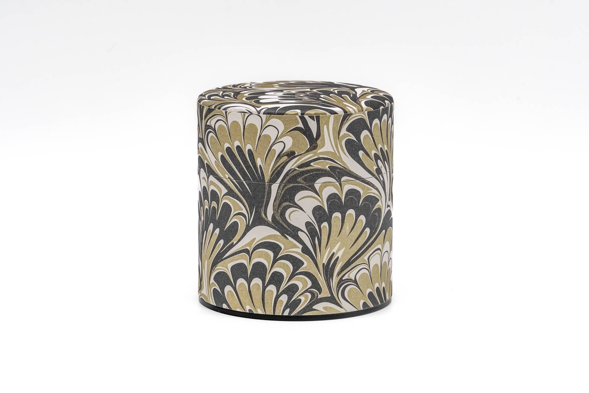 Black Gold Marbled Florentine Paper Tea Canister - 100g
