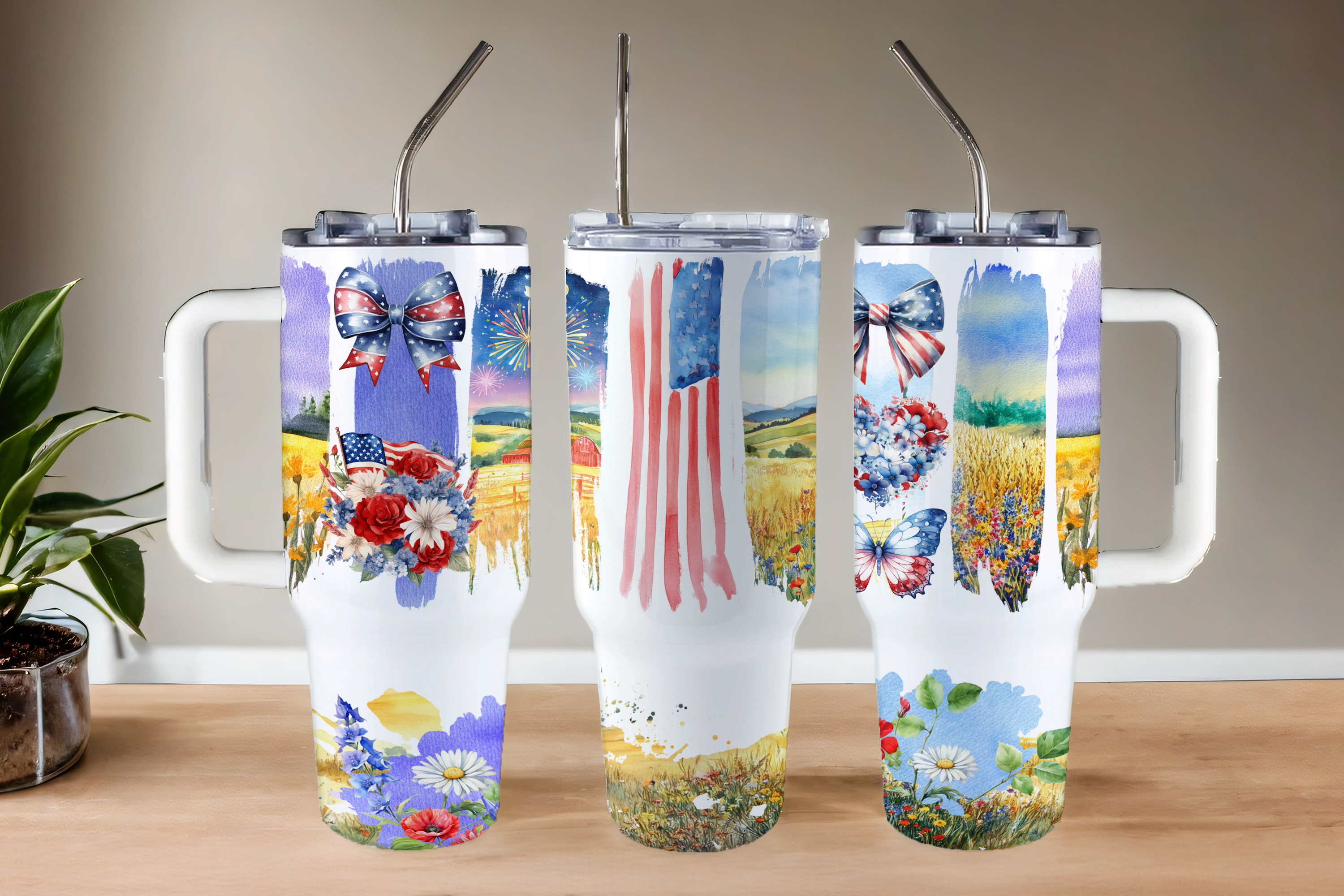 Digital Sublimation Designs - Fourth of July Tumbler Wraps