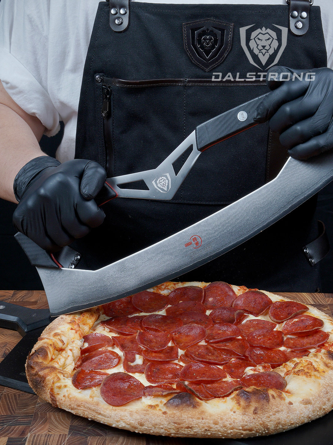 Pizza Knife 14" | Two Handed Blade | Display Wall Mount | Shogun Series | ELITE LIMITED EDITION | Dalstrong ©