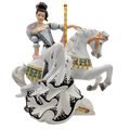 English Ladies Carnival Series Fairground Attraction White Figurine