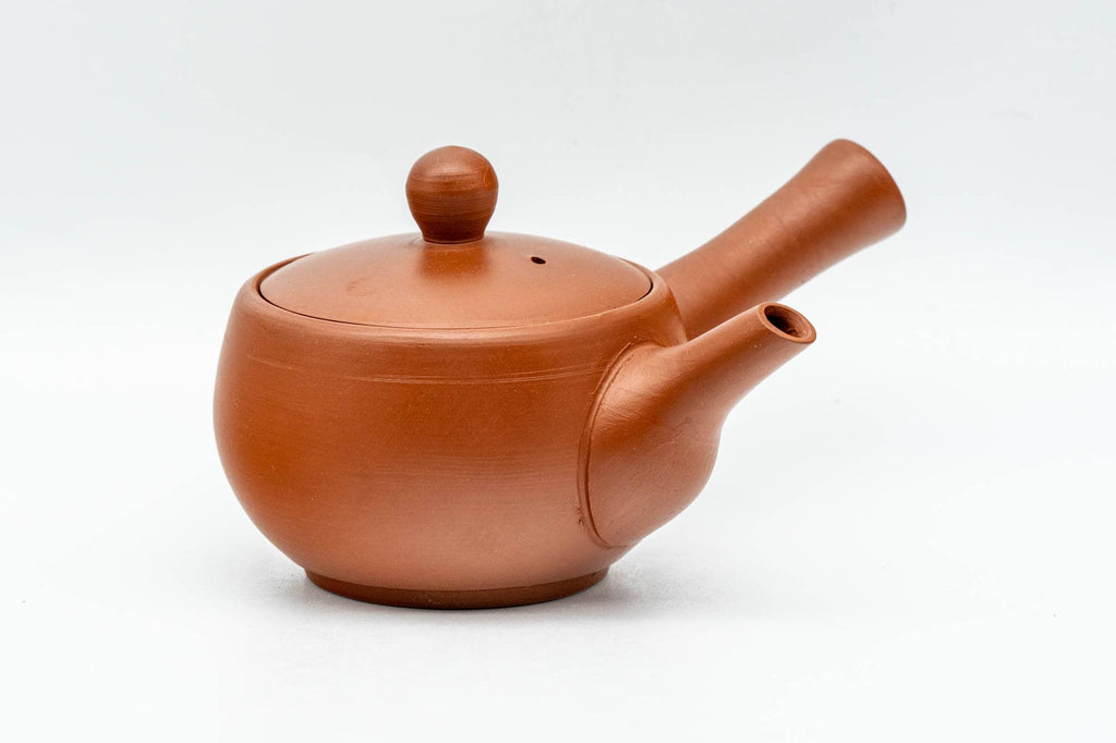 Japanese Kyusu - Tiny Red Shudei Tokoname-yaki Debeso Teapot - 75ml