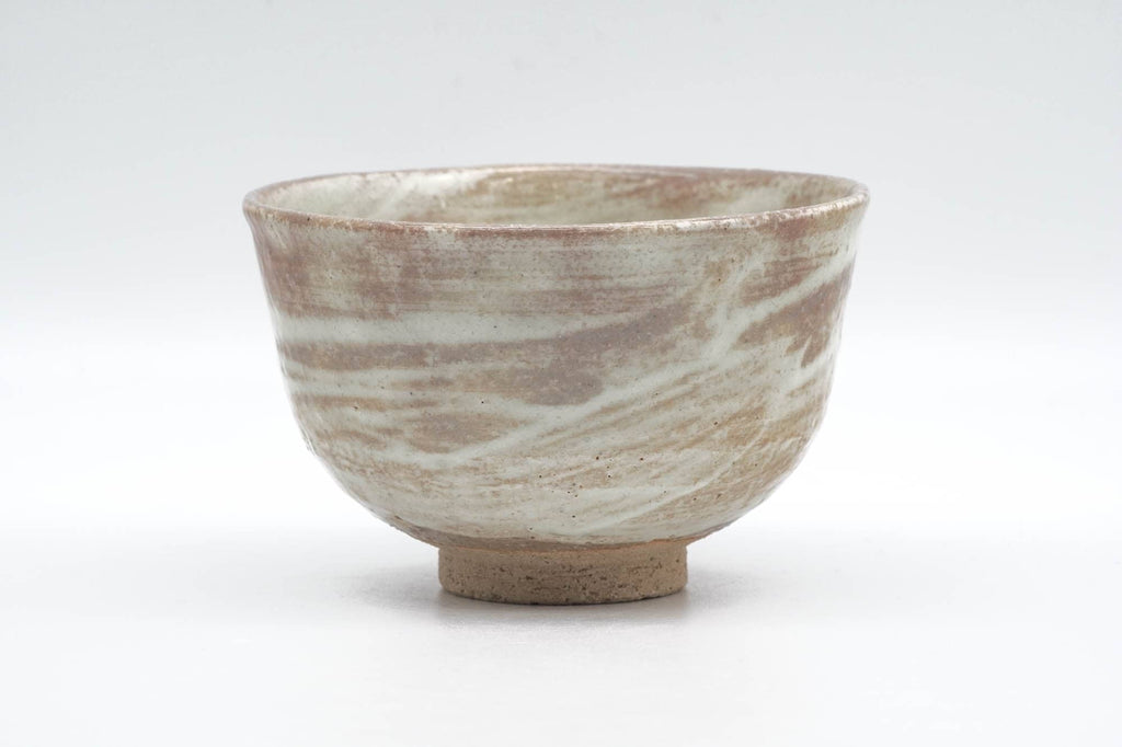 Japanese Matcha Bowl - Beige Milky Hakeme Lemons Kyo-yaki Chawan - 250ml