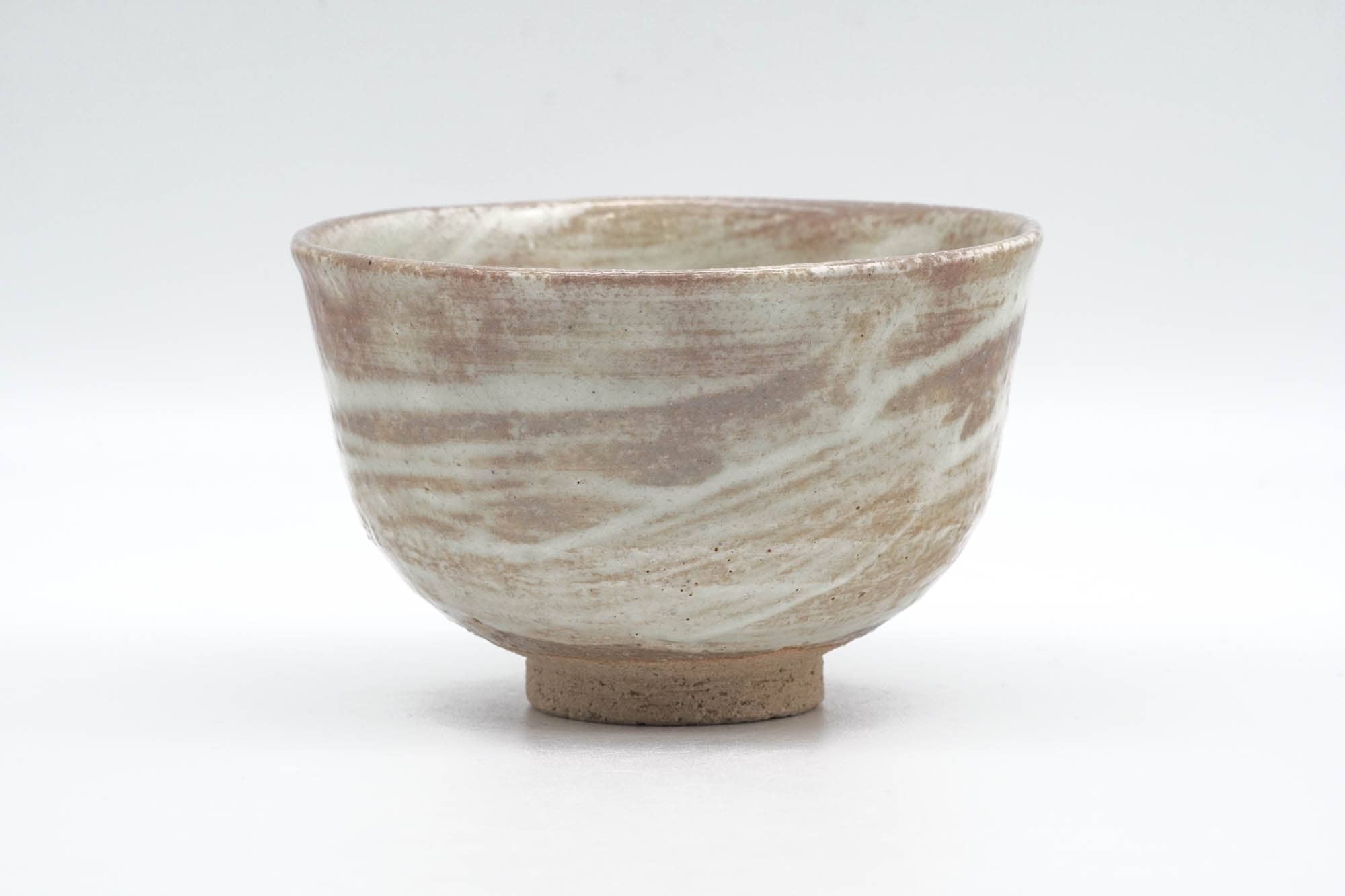 Japanese Matcha Bowl - Beige Milky Hakeme Lemons Kyo-yaki Chawan - 250ml