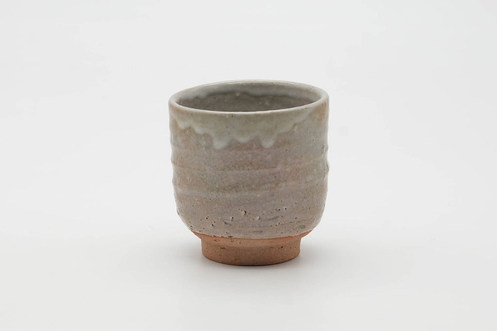 Japanese Teacup - Grey Drip-Glazed Hagi-yaki Yunomi - 120ml