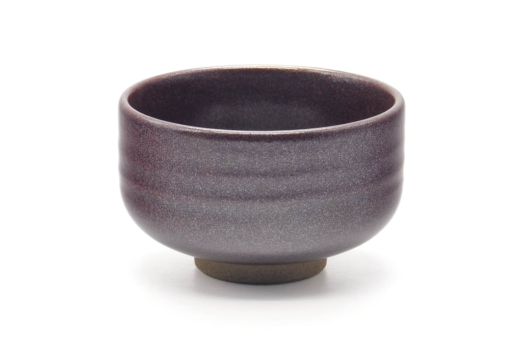 Japanese Matcha Bowl - Purple Yellow Drip-Glazed Chawan - 500ml