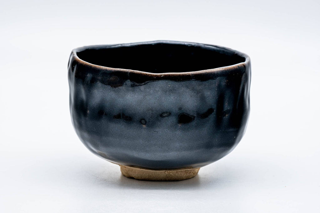 Japanese Matcha Bowl - 加藤敏雄 Toshio Kato - Handbuilt Mura-Tenmoku Glazed Kyo-yaki Chawan - 300ml